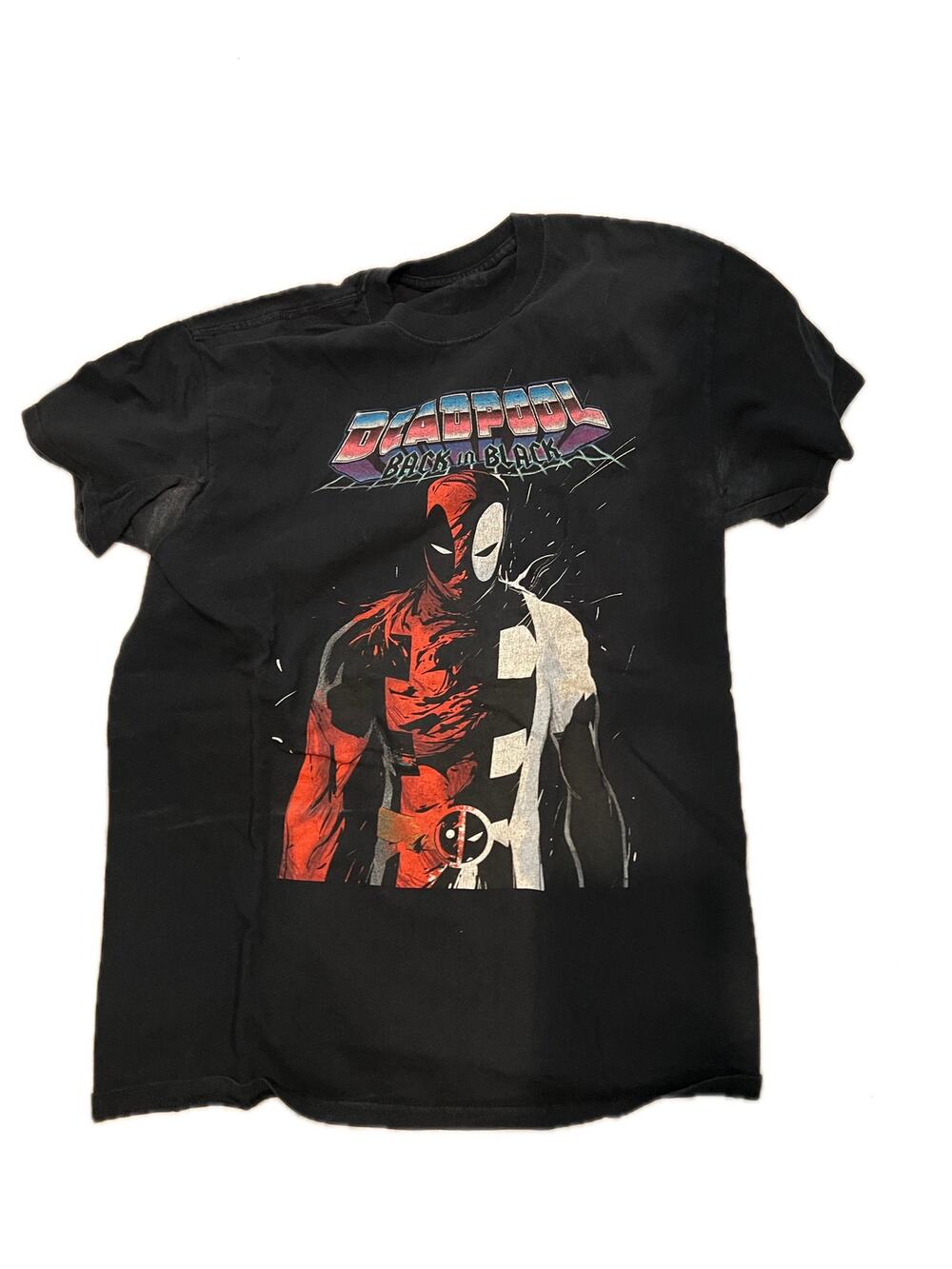 Marvel Deadpool Back in Black T-shirt Mens Medium
